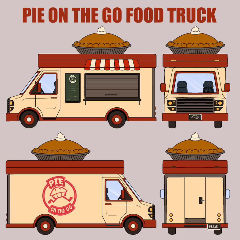 &quot;Pie on the Go&quot; Food Truck Software Used: Procreate