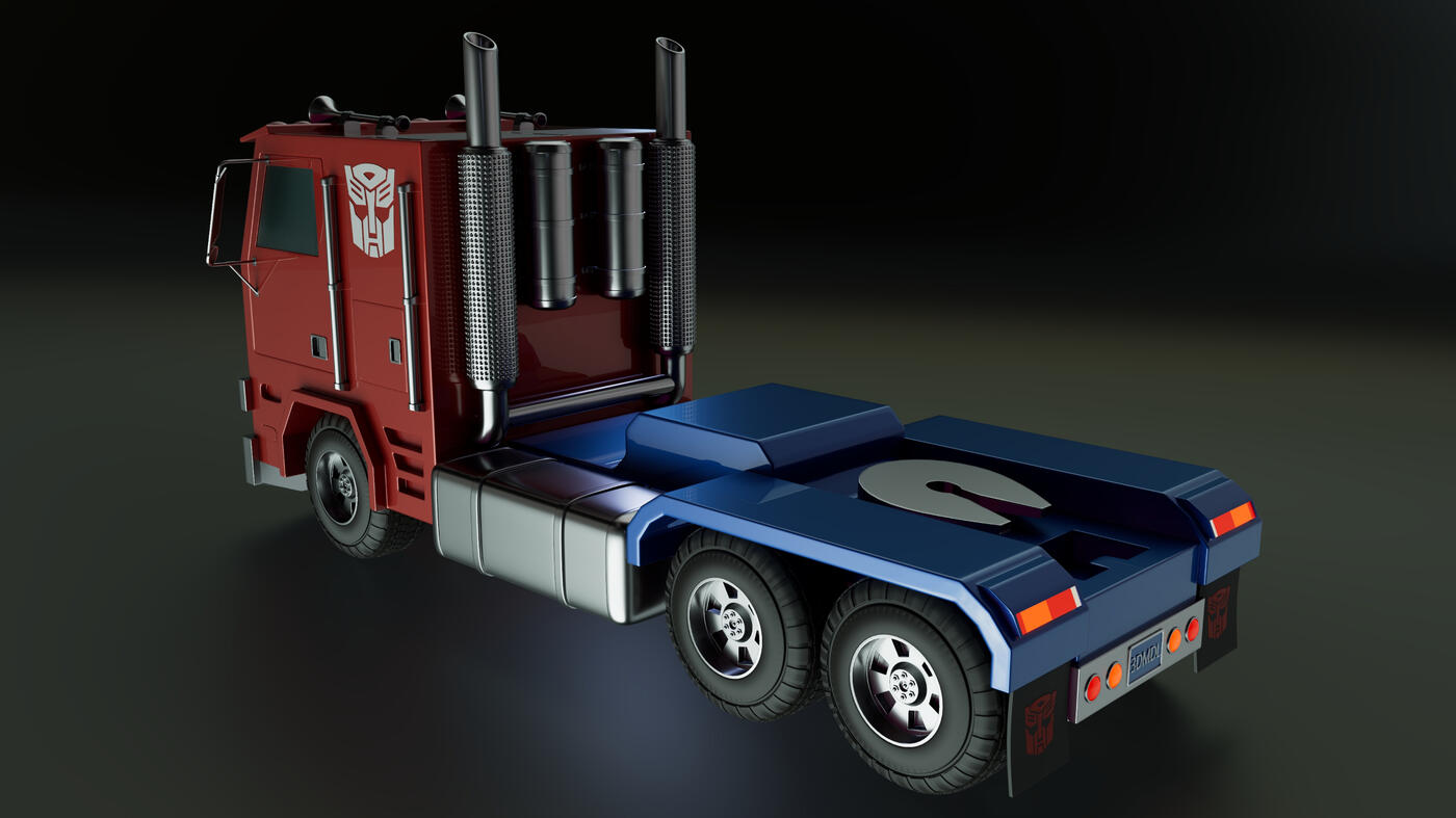 Optimus Prime Truck Software Used: Maya