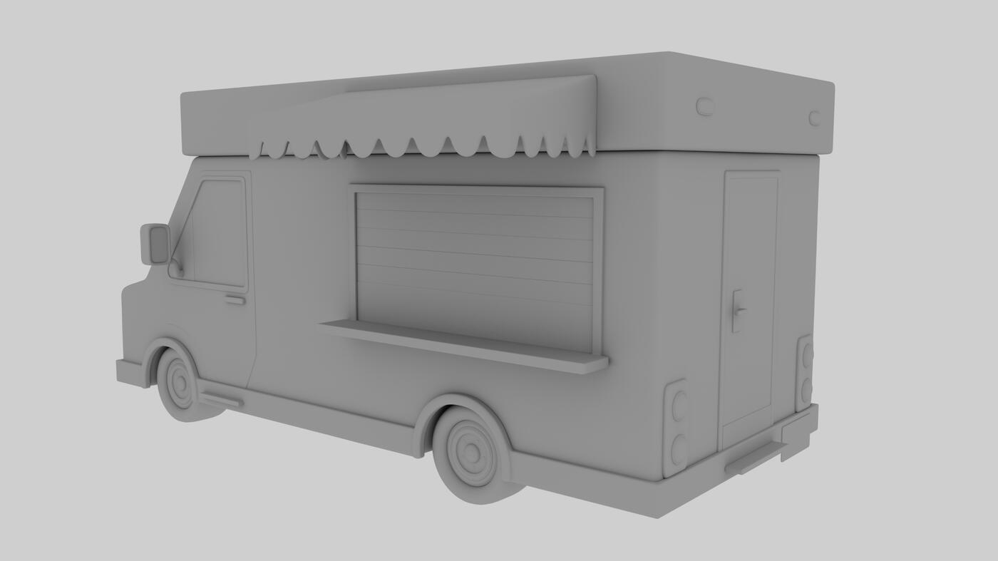 "Pie on the Go" Food Truck Software Used: Maya