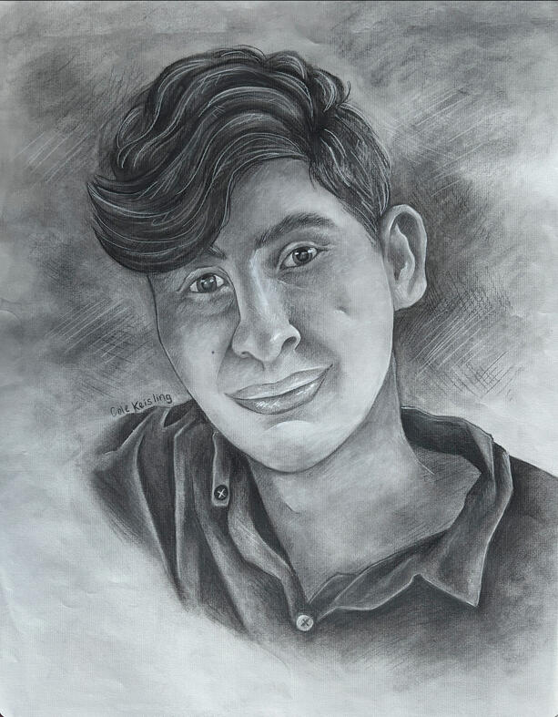 Self Portrait Materials Used: Charcoal