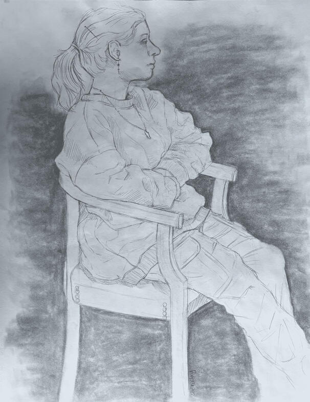 Figure Drawing Materials Used: Pencil, Charcoal